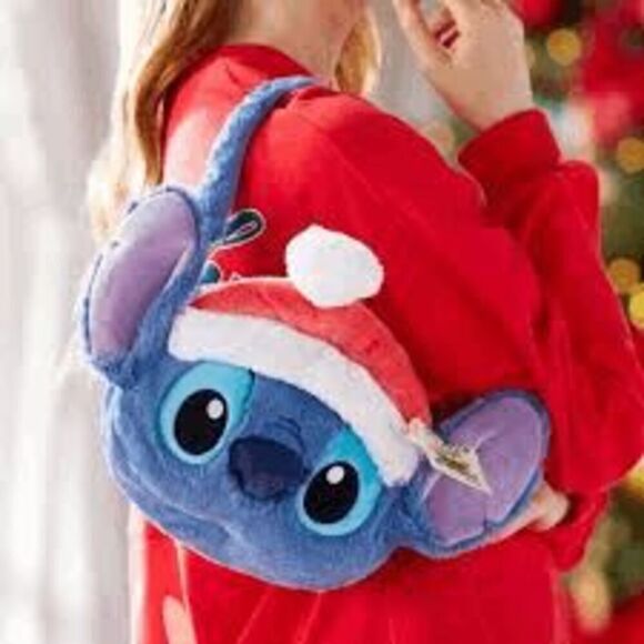 Stitch Santa Plush Bag Removable Hat Lilo & Stitch NEW Disney Store KIDS - Picture 4 of 5